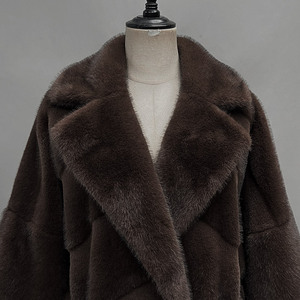 <span class=keywords><strong>Manteau</strong></span> de luxe en fausse <span class=keywords><strong>fourrure</strong></span> de <span class=keywords><strong>vison</strong></span> pour femme, élégant motif chevron, veste en <span class=keywords><strong>fourrure</strong></span> artificielle à coutures en V, ceinturé, chaud, en peluche, pour l'hiver - Product Image 4