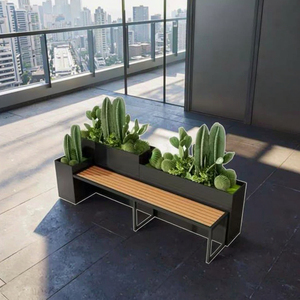 Tabouret de jardin rectangulaire rustique en fer, siège de <span class=keywords><strong>balcon</strong></span> et <span class=keywords><strong>jardinière</strong></span> pour la maison et le restaurant - Product Image 5
