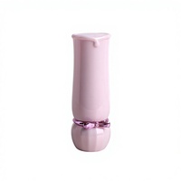 Matériaux d'emballage cosmétique en gros : Tubes de rouge à lèvres papillon rose, Tubes vides ronds pour onguents et rouges à lèvres, en stock.