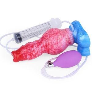 NNSX Silicone Horse <b>Dildo</b> Inflatable Squirting Realistic Penis Cock Sex Toys Game Anal Plug Adult for Women Men - Product Image 1