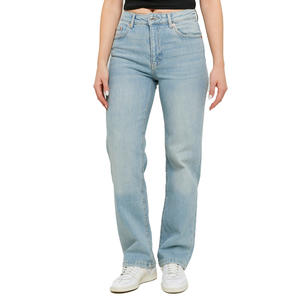 Vaqueros vaqueros de pierna recta para mujer de primera calidad, ideales para trajes diarios y a juego con tops y accesorios casuales modernos - Product Image 2