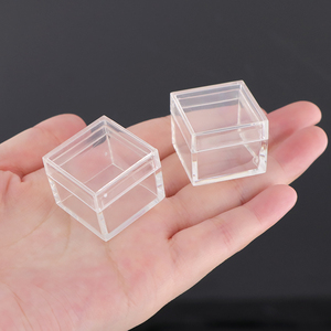 SUNSHING Personalised Wedding Candy Box Acrylic Coconut Dessert Container with Lid Clear Gemstone Display Boxes Square Case - Product Image 3