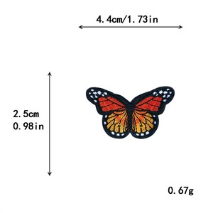 Yiwu wintop แผ่นรีดปักลายผีเสื้อสำหรับชุดเดรสผู้หญิงแผ่นเหล็กสองขนาด - Product Image 3