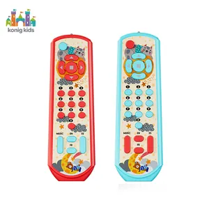 Konig Kids Baby Toys Learning Remote Toy com Música Light Multi-idiomas TV Controle Remoto Toy Presentes