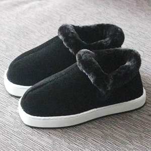 Chaussons de loisirs pour hommes et femmes, chauds pour l'hiver, faits à la main, en coton, doublés de polaire, respirants, antidérapants, à bout épais, semelle à bulles - Product Image 1