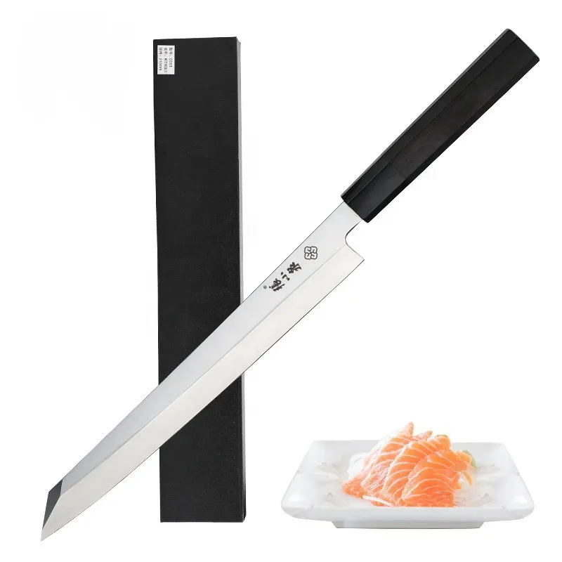 Ebony Wood Handle 270mm Yanagiba Knife Japanese Sushi Sashimi Knives with Case