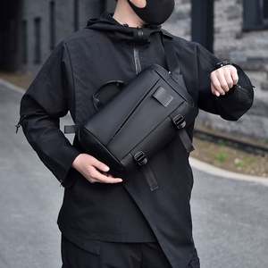 Sac banane unisexe personnalisé à rayures, imperméable, pour poitrine, sport de plein air, course à pied, avec fermeture éclair, motif ceinture - Product Image 4