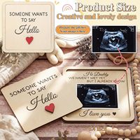Cadre photo échographique en bois, boîte cadeau surprise, panneau d'annonce de naissance, révélation de sexe du bébé pour le mari, cadeau surprise pour papa de première fois
