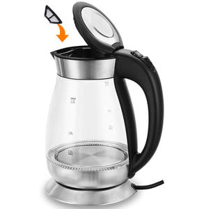 <span class=keywords><strong>Bouilloire</strong></span> électrique sans fil avec lumière LED, l, pour le thé et le café, couverture automatique, Protection contre la combustion de l'eau en verre - Product Image 3