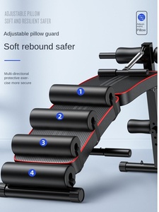 Banco de Ejercicios Multifuncional Plegable con Marco de Acero y PU Ecológico de 120 cm, Unisex, para Entrenamiento en Casa - Product Image 2