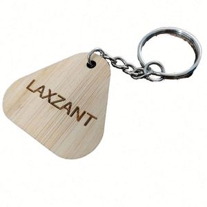 Gifts Handmade Keychain Wooden Key Tag with Ring Key Chain - Product Image 1