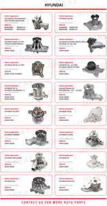 Pompa dell'Acqua per Motori Auto Giapponesi, <span class=keywords><strong>Ricambi</strong></span> Auto per Toyota, Nissan, Mitsubishi, Honda, Isuzu, Hyundai, Kia - Product Image 2
