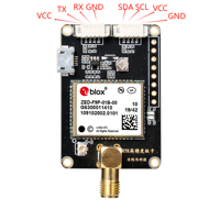 Modul GNSS RTK ZED-F9P Antena Eksternal Presisi Tinggi Akurasi 0.01m Pita Frekuensi 1207-1605MHz untuk Drone Survei