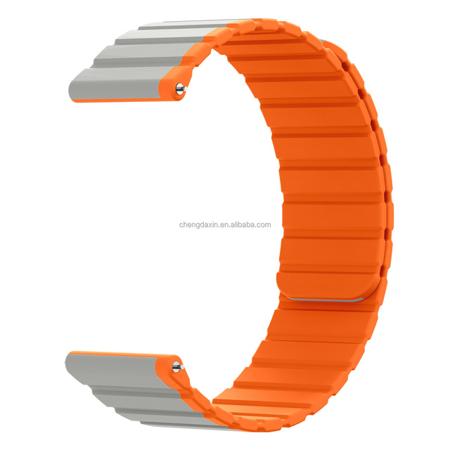 20MM 22MM Silicone Magnetic Strap for Samsung Galaxy Bracelet Sports Smart Watchband Bracelet Replacement Watch Band Accessories