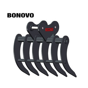 Nouvelle Râteau <span class=keywords><strong>de</strong></span> tri <span class=keywords><strong>de</strong></span> précision pour mini-pelle, compatible attache rapide, 5 à 12 dents, pour racines et déchets <span class=keywords><strong>de</strong></span> construction, Q345/NM400 - Product Image 4