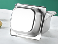 Gn Pan Edelstahl Dampf tisch Food Pan Gn Catering Buffet Container Tray Gastro norm Pan