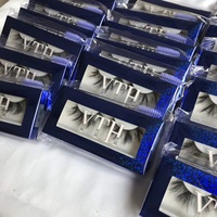 2024 vente chaude 25mm fourrure de vison pleine bande cils 3D 5D moelleux vison cils en gros avec étuis d'emballage magnétiques