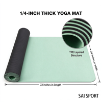 Échantillon gratuit de tapis de yoga TPE écologiques personnalisés, tapis de yoga épais pour la salle de sport avec logo, tapis de yoga antidérapants personnalisés avec logo pour les voyages