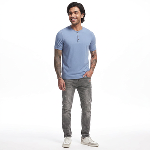 Camisetas de Hombre de Moda Urbana, Venta al por Mayor, Nuevas Camisetas de Hombre de Manga Corta, 100% Algodón, Camisetas Lisas Personalizadas para Hombre - Product Image 1