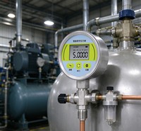 Manomètre numérique de biogaz haute précision en acier inoxydable, jauge de basse pression avec unité mbar