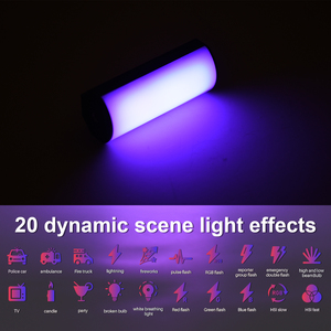 Andoer ไฟวิดีโอ LED ขนาดเล็ก W100RGB หรี่แสงได้2500K-9000K 20เอฟเฟกต์ไฟเติม RGB แบบชาร์จไฟได้ - Product Image 4