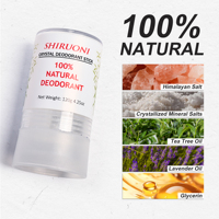 Bâton d'alun de marque privée bloc d'alun de potassium anti-transpirant pierre cristal déodorant naturel sous les bras Desodorante