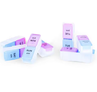 Pilulier quotidien personnalisé boîte à médicaments de 7 jours étui hebdomadaire pour tablette avec logo pour cadeau d'entreprise articles promotionnels