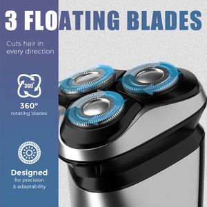 Afeitadora Eléctrica Rotativa con 3 Cuchillas Flotantes, Resistente al Agua IPX7, Pantalla Digital Inteligente, Modelo de Carga Portátil - Product Image 4