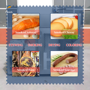 Máquina de ahumadero de salmón de carne fría caliente/ahumadero para cerdo - Product Image 6