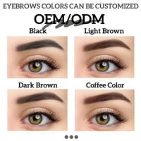 Oem 24 heures Peeling à l'huile ou à la teinte des sourcils Pigment de colorant de couleur Maquillage Cosmétique Brun Noir Dernière 5-10 jours Paquet Personnaliser