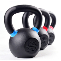 Kettlebell de musculation en fonte personnalisable, gravé KG LB, pour yoga et fitness, 4kg 16kg 20kg 48kg
