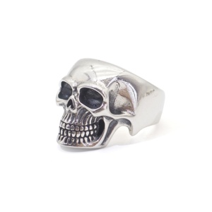 Classique 925 Argent Plaine Anneau <span class=keywords><strong>De</strong></span> Crâne Pour Hommes - Product Image 1