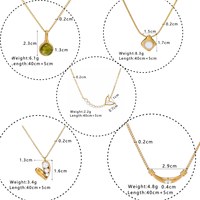 Bijoux épais en acier inoxydable plaqué or 18 carats colliers pendentifs en coquillage et perles à la mode en pierre naturelle à la mode pour cadeau