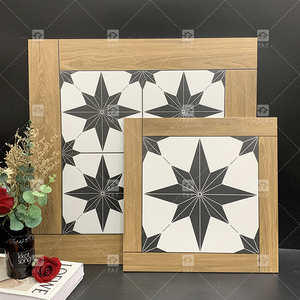 Nouveau Design Carreaux Sol 60x60 Carrelage de parquet en bordure de bois vintage Carrelage de sol rustique en porcelaine à faible absorption d'eau - Product Image 2