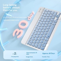 Clavier Ergonomique Portable Sans Fil pour Téléphones et Tablettes, Ensemble Souris et Clavier Rechargeable