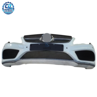 Untuk Mercedes E-Class Front Assembly Body Kit Bumper Depan Bekas untuk Coupe E200L E500 E300 E350 Radiator dari Bahan ABS