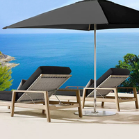 Chaise longue pliable d'extérieur en teck massif, imperméable, pour hôtel, piscine, villa, plage et jardin