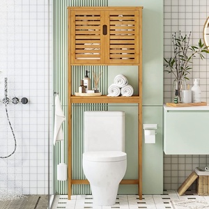 Armoire de rangement de salle de bain en <span class=keywords><strong>bambou</strong></span> peu encombrante Étagère de toilette sur pied comme <span class=keywords><strong>meuble</strong></span> de vanité - Product Image 6