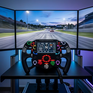 Volante de Fórmula de Aluminio con Pantalla LED de RPM, Compatible con Base de Accionamiento Directo, Simulador de Carreras, Volante para Juegos de PC - Product Image 1