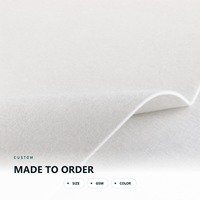 Feutre polyester aiguilleté personnalisé en rouleau, tissu non tissé haute densité blanc, gris, noir, OEM, ODM