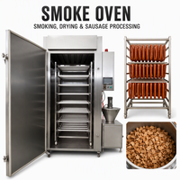 Four de cuisson et de fumage de viande ZX1/1, capacité 250 kg, chauffage vapeur par lots, contrôle PLC pour saucisses, jambon, bacon et produits de la pêche