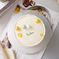 Sunshine Factory Vente en gros Plateau à gâteau jetable en carton rond de qualité alimentaire Or Argent pour gâteaux