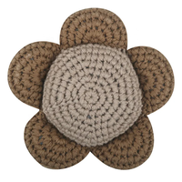 Fait à la main 100% coton doux Crochet marguerite fleur bébé en peluche poupée jouet anneau de dentition sucette avec PP coton remplissage nouvelle conception