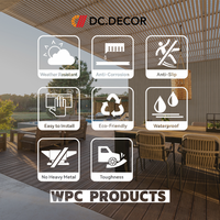 Panneau mural extérieur en WPC - Revêtement extérieur imperméable au design moderne pour clôture et décoration - Couleurs blanc/bleu/gris