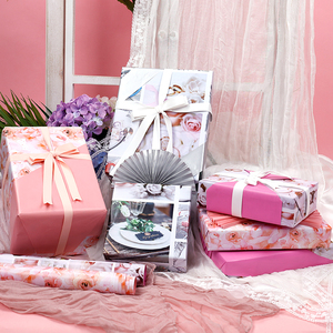 Factory Wholesale Birthday Volantine's Day Double-sided Luxury <b>Paper</b> Roll 43cm X 3m <b>Wrapping</b> <b>Paper</b> for Packaging - Product Image 4