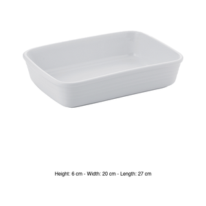 Bandeja para hornear rectangular MPS Bianca 27 x 20 x 6 h cm, suministros para catering, suministros para restaurantes al por mayor - Product Image 3
