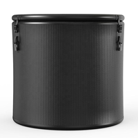 Baignoire à glace portable en PVC XXL avec couvercle rigide, facile à installer, refroidisseur d'eau froide pour piscine, accessoire de point de chute plongeant