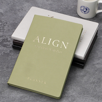 Planificador Anual de Objetivos SMART con Logotipo Personalizado, Tapa Dura de Cuero PU A5, Sin Fecha, Rastreador de Éxito, Diario, Cuaderno