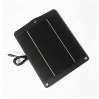 Panneau solaire 6W5V pour la surveillance de sécurité, les téléphones portables et les lumières de rideau, charge 3.7V-5V, Type-C