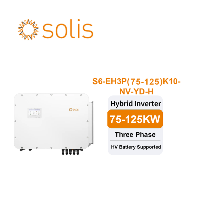 Solis Inverter S6-EH3P(75-125)K10-NV-YD-H Solis75KW 80KW 100KW 125KW Hybrid Inverter Three Phase